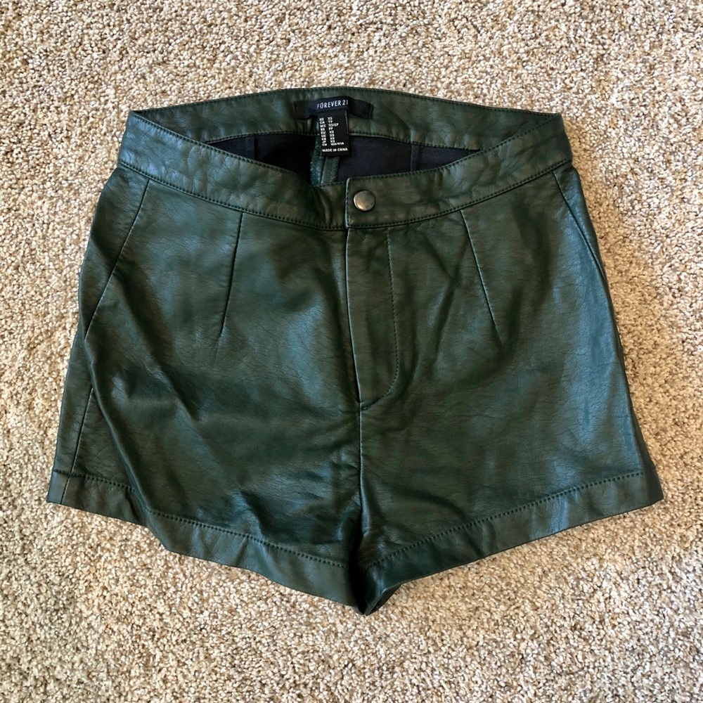 Leather shorts